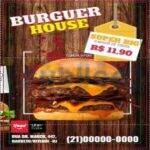 Folheto Hambugueria - Couchê 90g/m² - 10 x 14cm - 1000 Unids