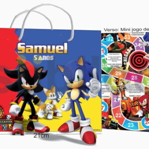Sacolinha Horizontal Sonic com Mini jogo no verso
