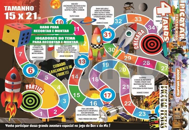 Jogo de Tabuleiro Astronauta