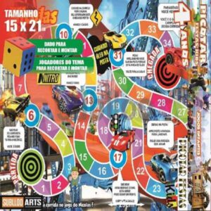 Jogo de Tabuleiro Hot Wheels - 15 x 21cm