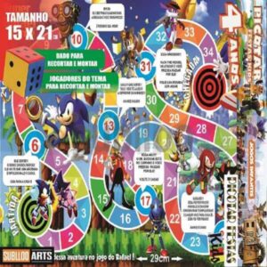 Jogo de Tabuleiro Sonic Aventura 14 x 21cm