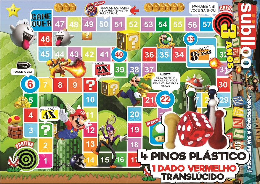 Jogo de Tabuleiro Mario World