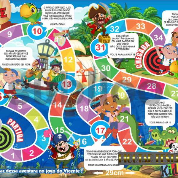 Jogo de Tabuleiro Piratas