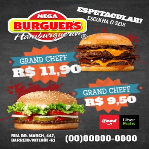 Folheto Hamburgueria Triple - Couchê 90g/m² - 10 x 14cm - 1000 Unids