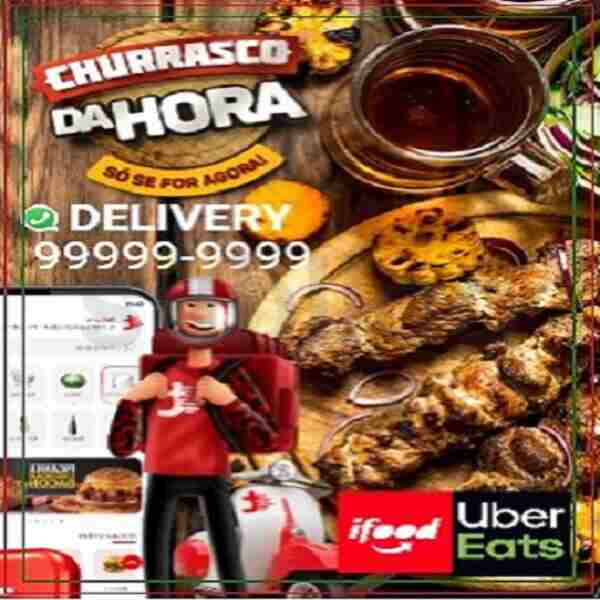 Folheto Churrasco - Couchê 90g/m² - 10 x 14cm - 1000 Unids