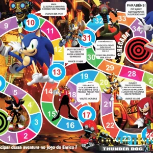 Jogo de Tabuleiro Sonic - 21 x 29cm