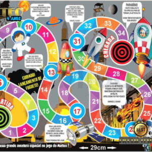 Jogo de Tabuleiro Espacial - 21 x 29cm