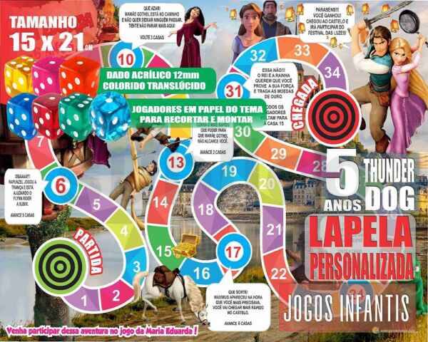 Jogo de Tabuleiro Rapunzel - 14 x 21 cm