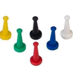 4 Pinos Plástico P/ Jogo De Tabuleiro E Ludo - Cores Sortidas