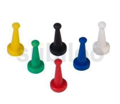 4 Pinos Plástico P/ Jogo De Tabuleiro E Ludo - Cores Sortidas