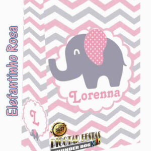 Sacolinha Elefantinho Rosa - Personalizado