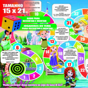 Jogo de Tabuleiro Princesas