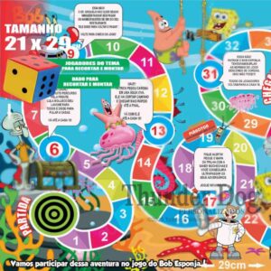 Jogo de Tabuleiro Bob Esponja 21 x 29 cm